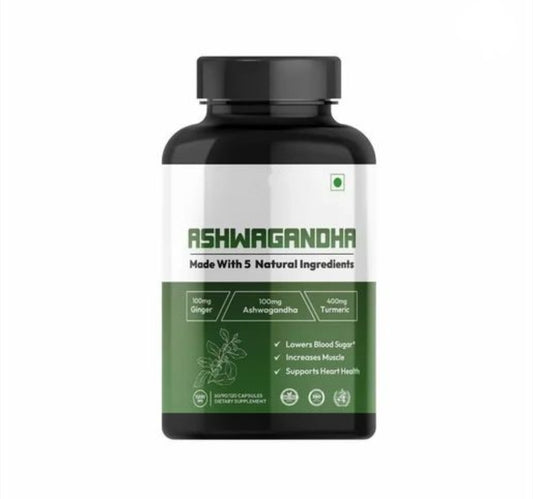 Ashwagem Organic Ashwagandha Capsules - 60 Non-GMO Capsules for Stress Relief, Stamina, and Energy Support